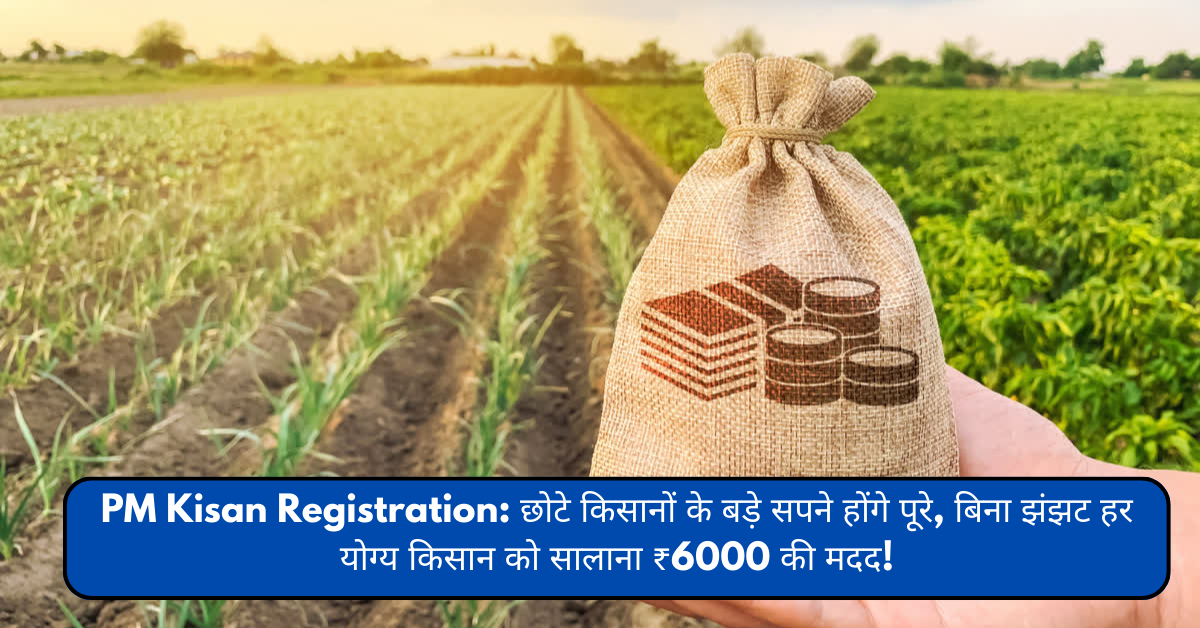 PM Kisan Registration: छोटे किसानों के बड़े सपने होंगे पूरे, बिना झंझट हर योग्य किसान को सालाना ₹6000 की मदद!