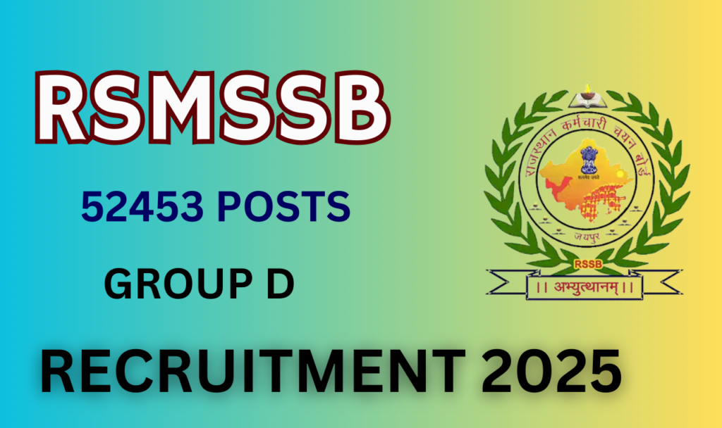 RSMSSB Class 4 Recruitment 2025