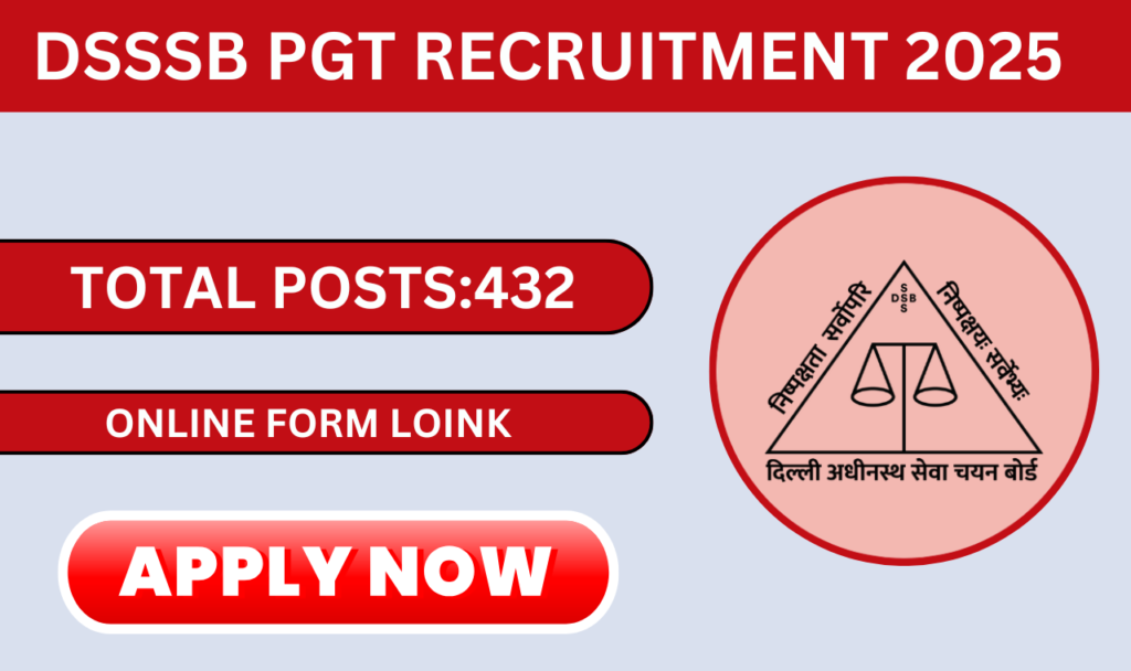 DSSSB PGT Recruitment 2025