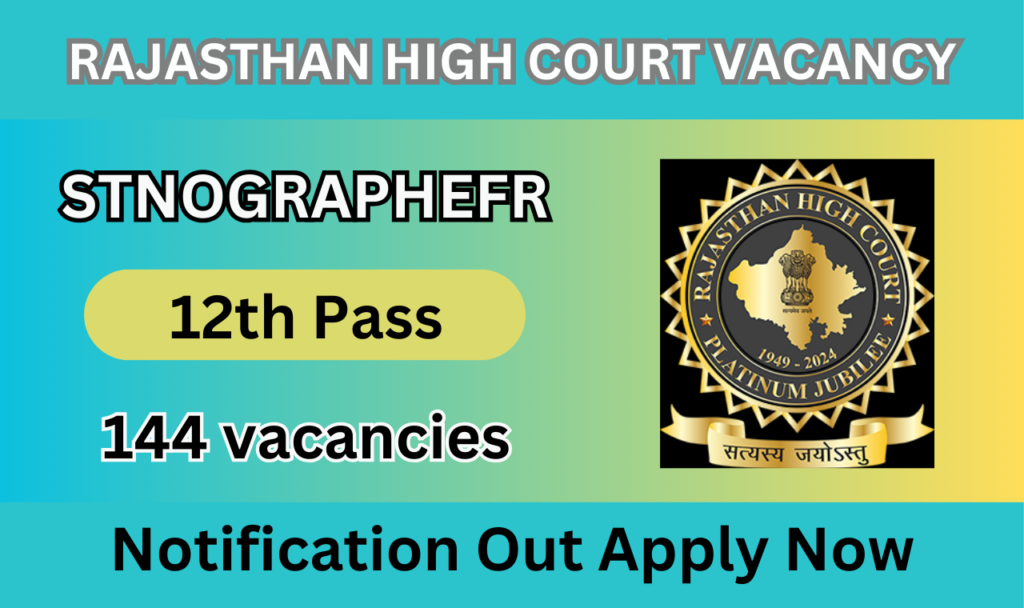 Rajasthan High Court Stenographer Recruitment 2025