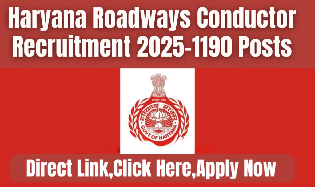 Haryana Roadways Conductor Recruitment 2025