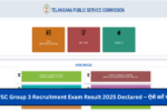 TSPSC Group 3 Recruitment Exam Result 2025 Declared – ऐसे करें चेक